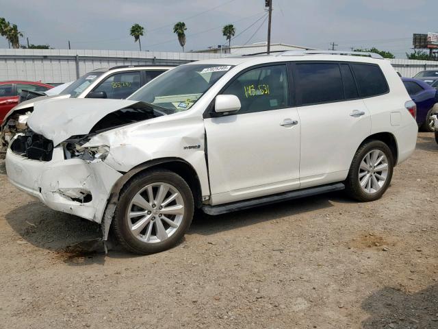 JTEEW44A382019197 - 2008 TOYOTA HIGHLANDER WHITE photo 9