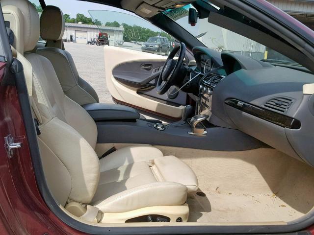 WBAEK73435B324317 - 2005 BMW 645 CI AUT BURGUNDY photo 5