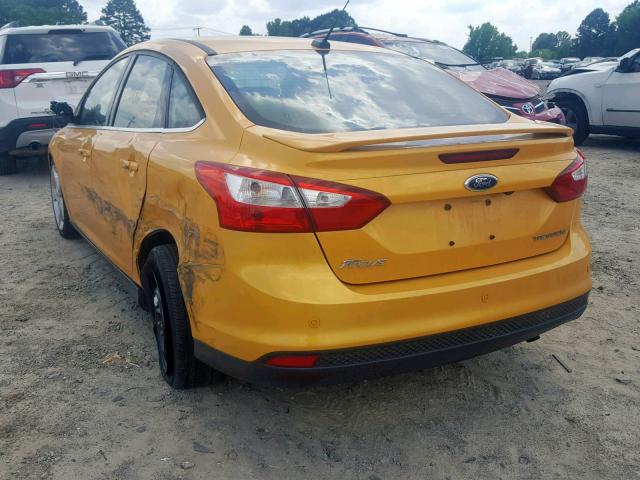 1FAHP3J24CL189311 - 2012 FORD FOCUS TITA YELLOW photo 3