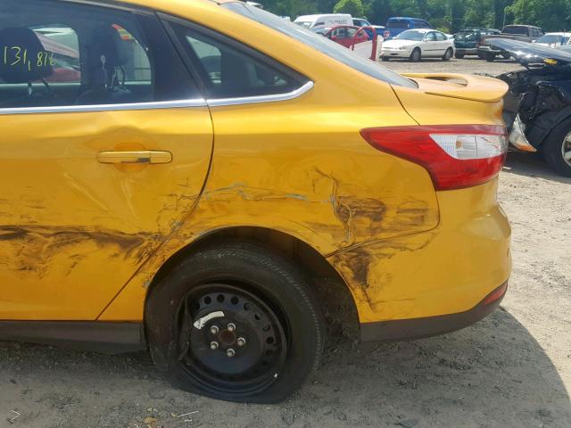 1FAHP3J24CL189311 - 2012 FORD FOCUS TITA YELLOW photo 9