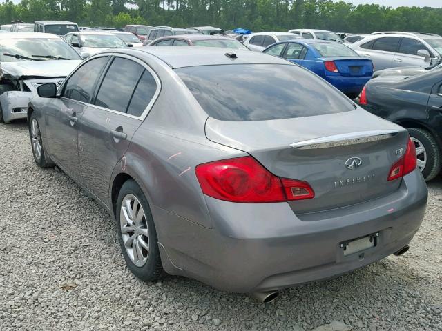 JNKCV61E19M303630 - 2009 INFINITI G37 BASE GRAY photo 3