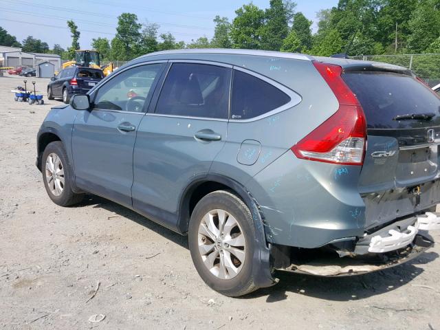 JHLRM4H70CC019190 - 2012 HONDA CR-V EXL GRAY photo 3