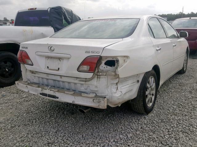 JTHBF30G220031323 - 2002 LEXUS ES 300 WHITE photo 4