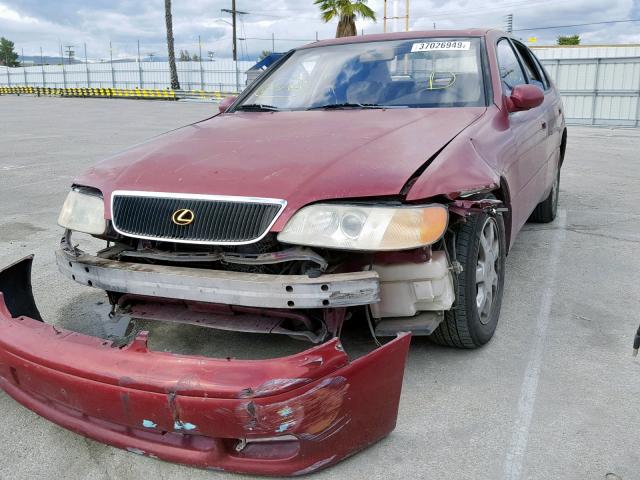 JT8JS47E9P0035006 - 1993 LEXUS GS 300 BURGUNDY photo 2