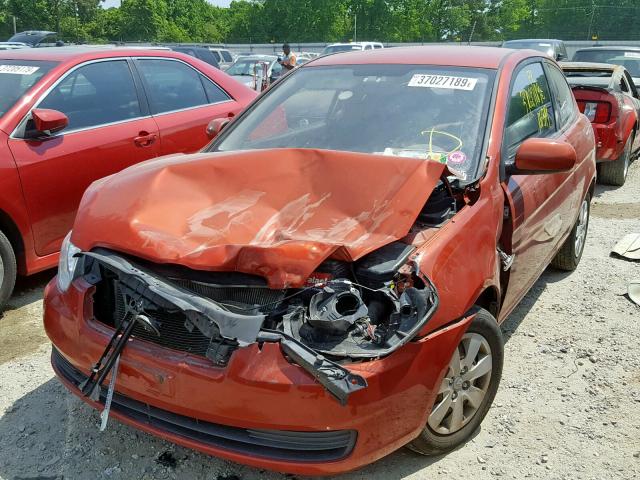 KMHCM3AC7BU189040 - 2011 HYUNDAI ACCENT GL RED photo 2