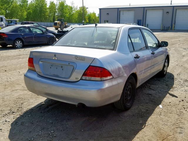 JA3AJ26E26U067733 - 2006 MITSUBISHI LANCER ES SILVER photo 4