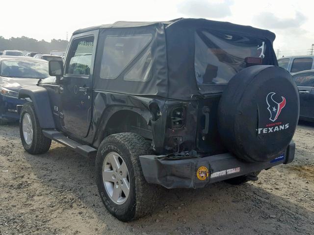 1J4FA24137L143663 - 2007 JEEP WRANGLER X BLACK photo 3