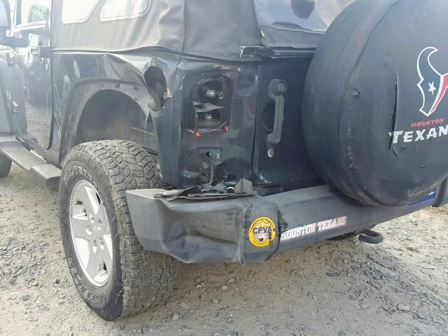 1J4FA24137L143663 - 2007 JEEP WRANGLER X BLACK photo 9