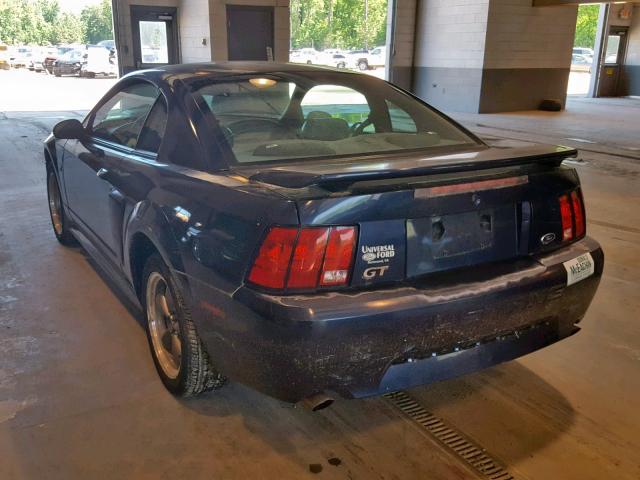 1FAFP42X91F172507 - 2001 FORD MUSTANG GT BLUE photo 3