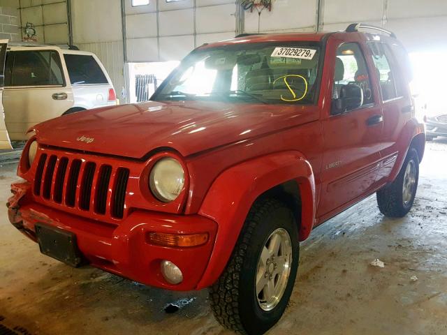 1J4GL58K14W208054 - 2004 JEEP LIBERTY LI RED photo 2