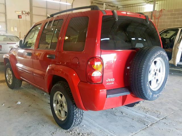 1J4GL58K14W208054 - 2004 JEEP LIBERTY LI RED photo 3