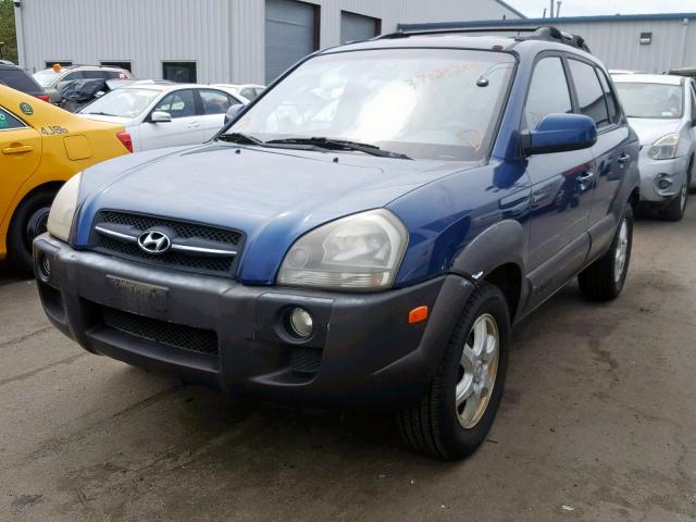 KM8JN12D25U184588 - 2005 HYUNDAI TUCSON GLS BLUE photo 2