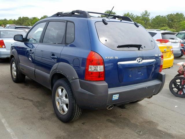 KM8JN12D25U184588 - 2005 HYUNDAI TUCSON GLS BLUE photo 3