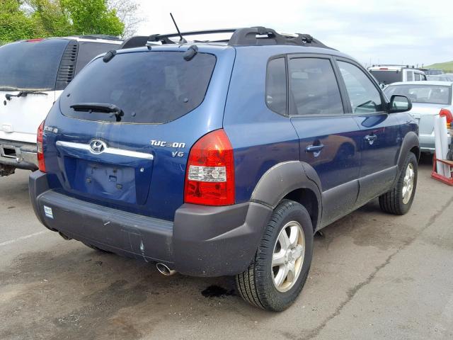 KM8JN12D25U184588 - 2005 HYUNDAI TUCSON GLS BLUE photo 4