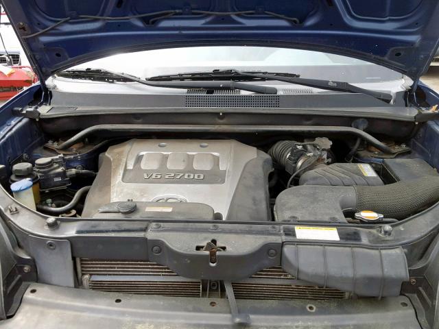 KM8JN12D25U184588 - 2005 HYUNDAI TUCSON GLS BLUE photo 7