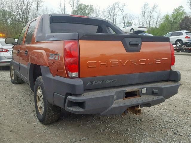 3GNEK12Z45G248084 - 2005 CHEVROLET AVALANCHE ORANGE photo 3