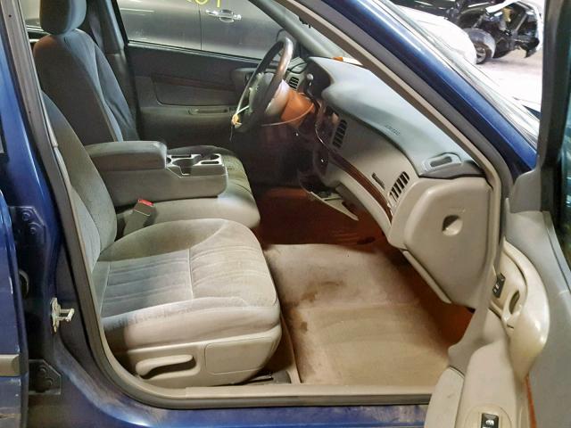 2G1WF52EX59220489 - 2005 CHEVROLET IMPALA BLUE photo 5