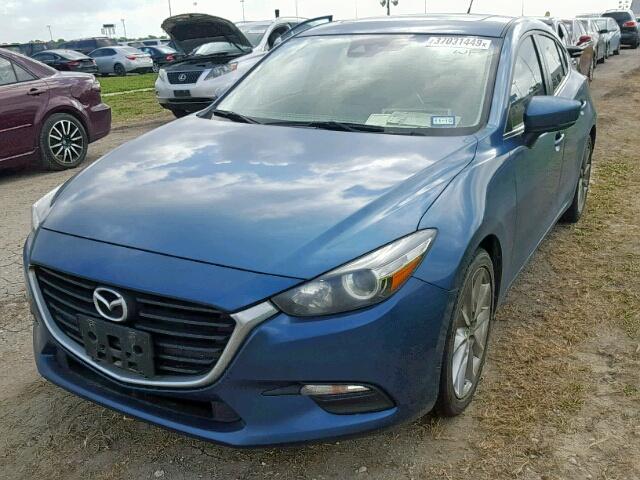 JM1BN1L31H1104217 - 2017 MAZDA 3 TOURING BLUE photo 2