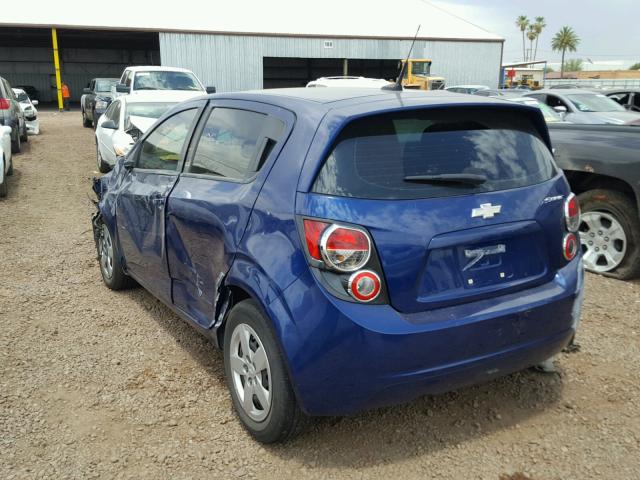 1G1JA6SH7D4132963 - 2013 CHEVROLET SONIC LS 蓝色 照片 3