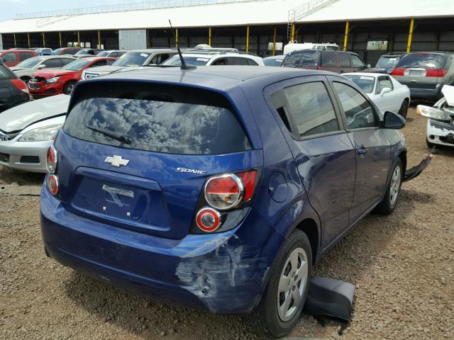 1G1JA6SH7D4132963 - 2013 CHEVROLET SONIC LS 蓝色 照片 4