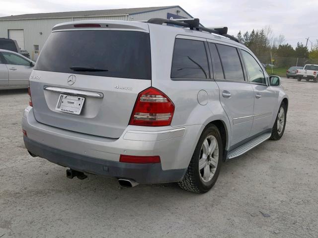 4JGBF71E67A109492 - 2007 MERCEDES-BENZ GL 450 4MA SILVER photo 4