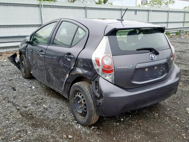 JTDKDTB35C1524944 - 2012 TOYOTA PRIUS C GRAY photo 3