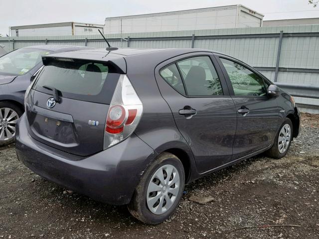 JTDKDTB35C1524944 - 2012 TOYOTA PRIUS C GRAY photo 4