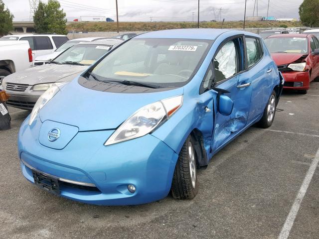 JN1AZ0CP8BT005941 - 2011 NISSAN LEAF SV BLUE photo 2