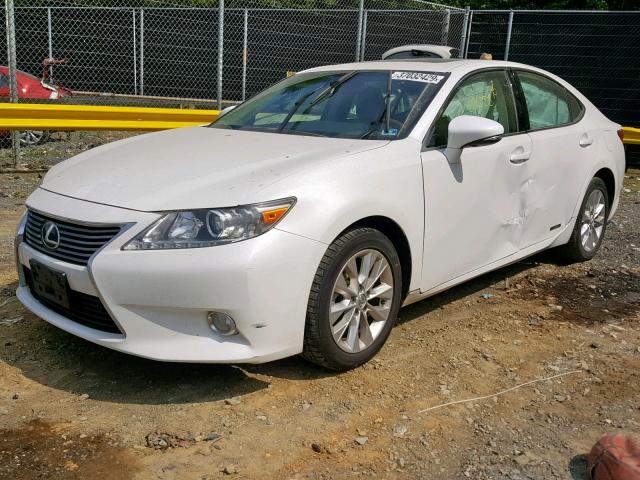 JTHBW1GG4D2005551 - 2013 LEXUS ES 300H WHITE photo 2