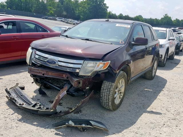 2FMDK3JC7ABA55708 - 2010 FORD EDGE SEL BURGUNDY photo 2