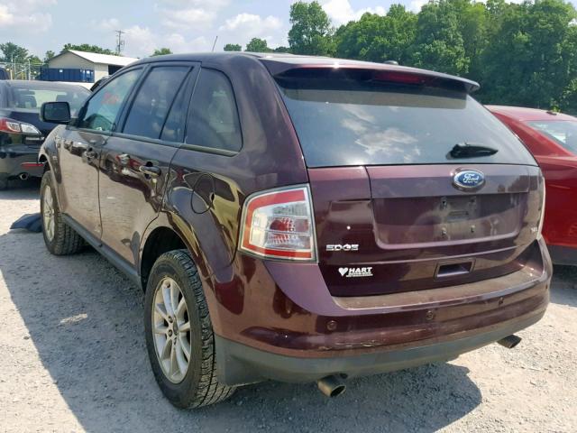 2FMDK3JC7ABA55708 - 2010 FORD EDGE SEL BURGUNDY photo 3