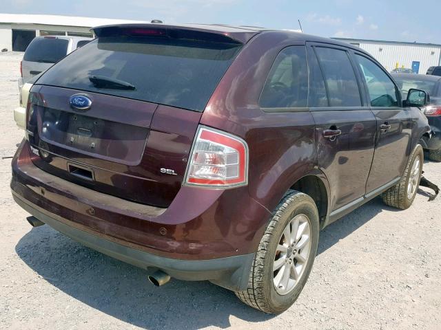 2FMDK3JC7ABA55708 - 2010 FORD EDGE SEL BURGUNDY photo 4