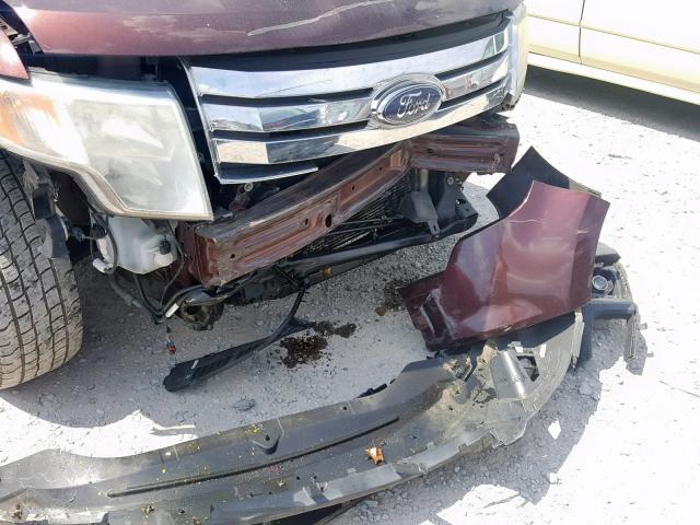 2FMDK3JC7ABA55708 - 2010 FORD EDGE SEL BURGUNDY photo 9