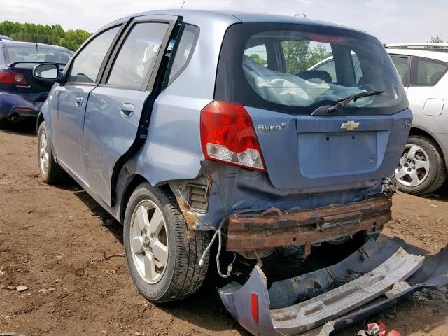 KL1TD66698B081815 - 2008 CHEVROLET AVEO BASE Көк фото 3