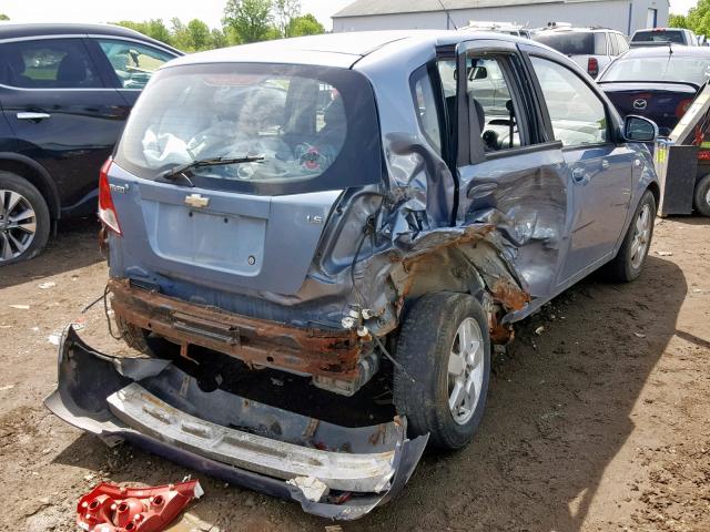 KL1TD66698B081815 - 2008 CHEVROLET AVEO BASE Көк фото 4