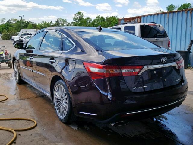4T1BK1EB2GU232925 - 2016 TOYOTA AVALON XLE BURGUNDY photo 3