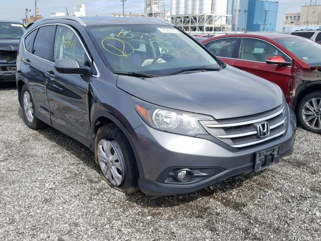 2HKRM4H71EH692056 - 2014 HONDA CR-V EXL GRAY photo 1