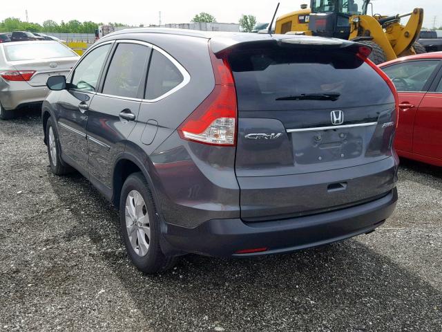 2HKRM4H71EH692056 - 2014 HONDA CR-V EXL GRAY photo 3