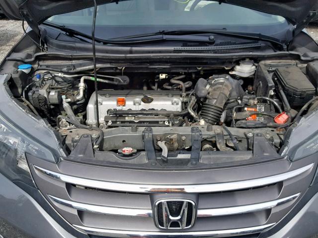 2HKRM4H71EH692056 - 2014 HONDA CR-V EXL GRAY photo 7