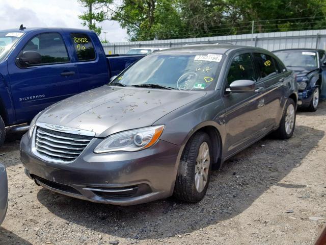 1C3CCBAB8CN262604 - 2012 CHRYSLER 200 LX GRAY photo 2