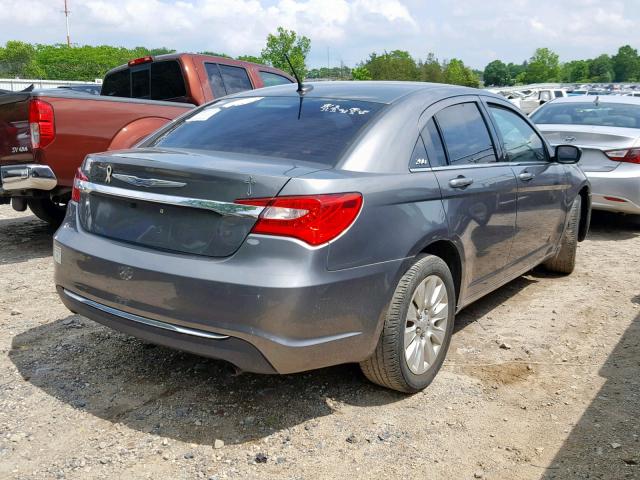 1C3CCBAB8CN262604 - 2012 CHRYSLER 200 LX GRAY photo 4