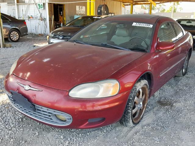 4C3AG52H71E127979 - 2001 CHRYSLER SEBRING LX MAROON photo 2