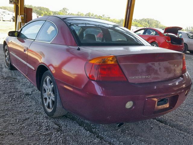 4C3AG52H71E127979 - 2001 CHRYSLER SEBRING LX MAROON photo 3