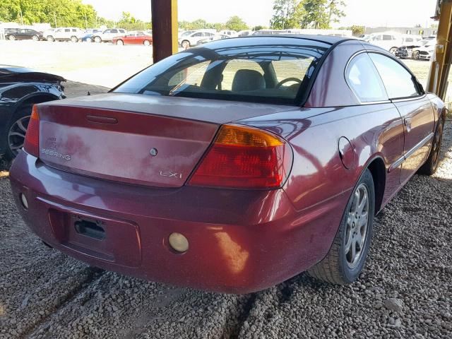 4C3AG52H71E127979 - 2001 CHRYSLER SEBRING LX MAROON photo 4