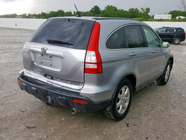 JHLRE48757C098195 - 2007 HONDA CR-V EXL SILVER photo 4