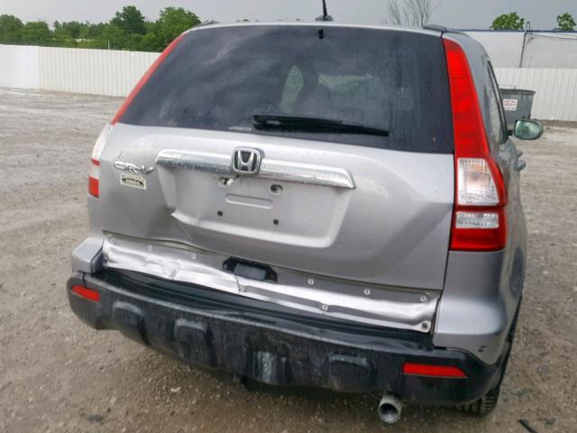 JHLRE48757C098195 - 2007 HONDA CR-V EXL SILVER photo 9