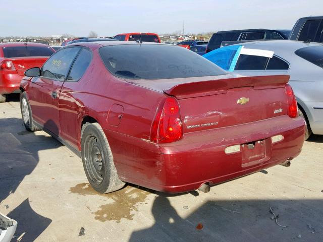 2G1WK151369262761 - 2006 CHEVROLET MONTE CARL BURGUNDY photo 3