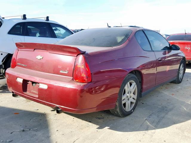 2G1WK151369262761 - 2006 CHEVROLET MONTE CARL BURGUNDY photo 4