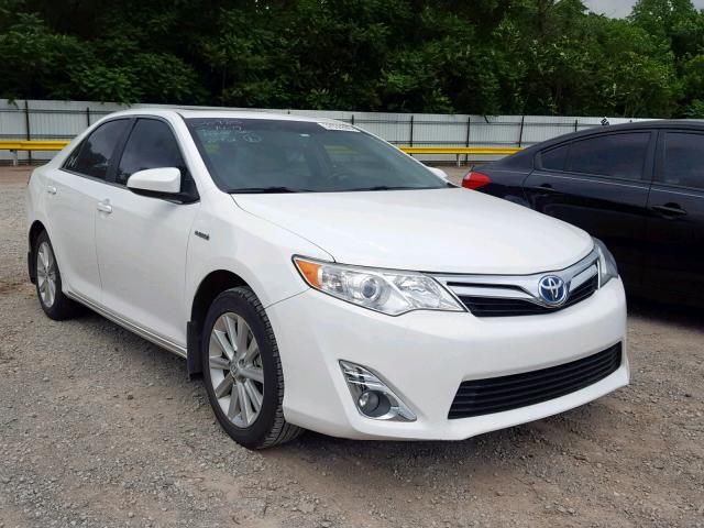 4T1BD1FK1EU107646 - 2014 TOYOTA CAMRY HYBR WHITE photo 1