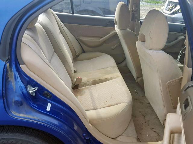 1HGES16485L020133 - 2005 HONDA CIVIC DX BLUE photo 6